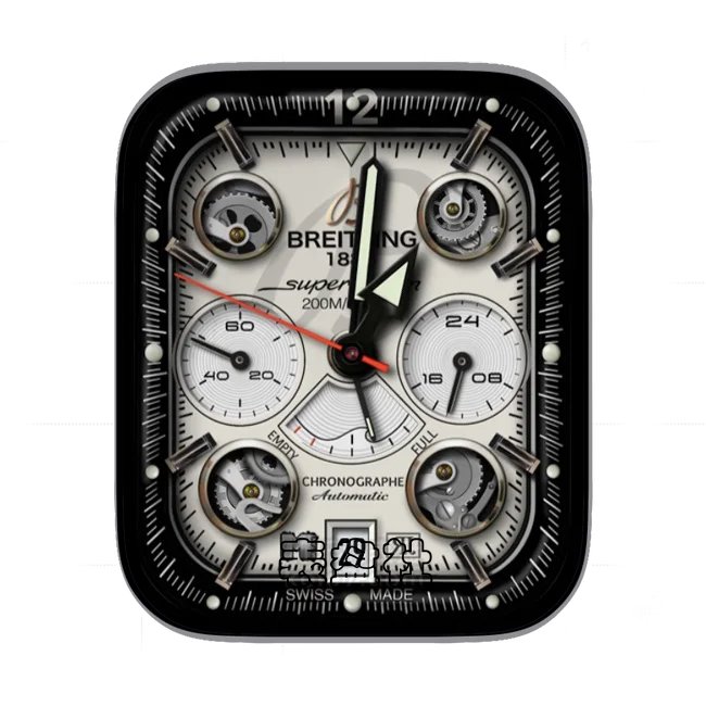 Breitling百年灵酷黑浅浅绿三盘机械四机械高级表盘