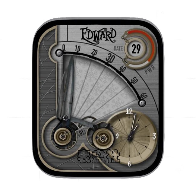 fdward爱德华剪刀手复古金属机械表盘
