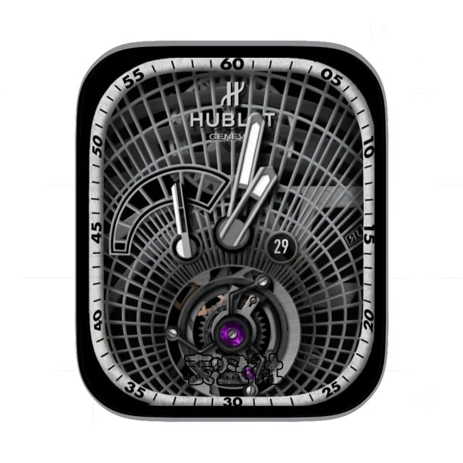 hublot宇舶涡形网格复古机械表盘