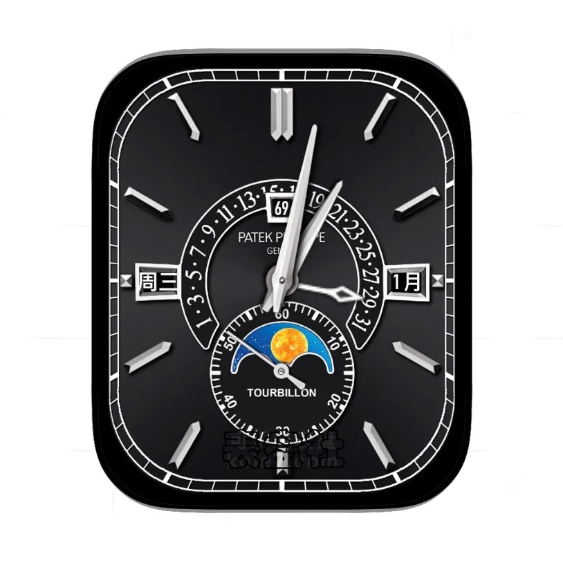 百达翡丽PATEK PHILIPPE高级经典复古月相表盘表盘