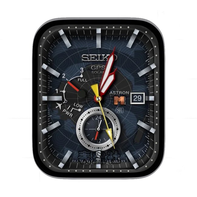 seiko精工经典单盘仪表深蓝灰表盘