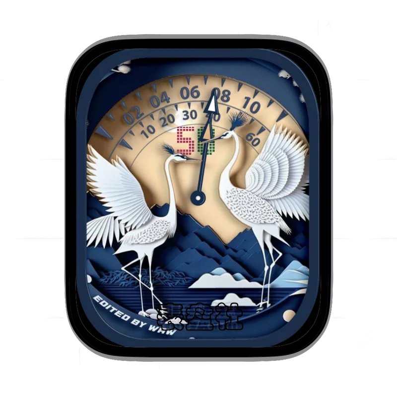 仙鹤剪纸艺术3D质感Ultra专用表盘