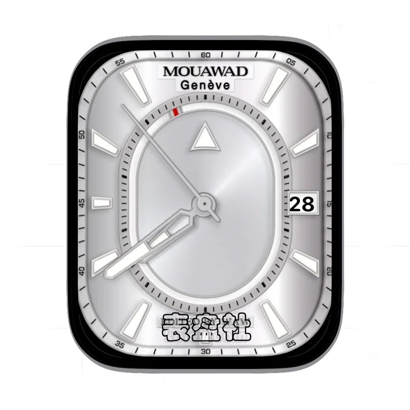 Mouawad懋婉银白金属拉丝Ultra专用表盘