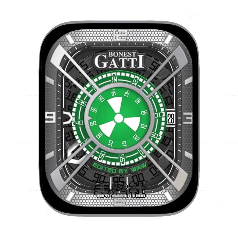 5- Bonest gatti布加迪绿盘简约镂空Ultra专用表盘