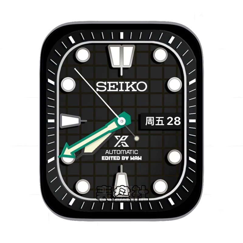 Seiko精工黑底简约Ultra专用表盘
