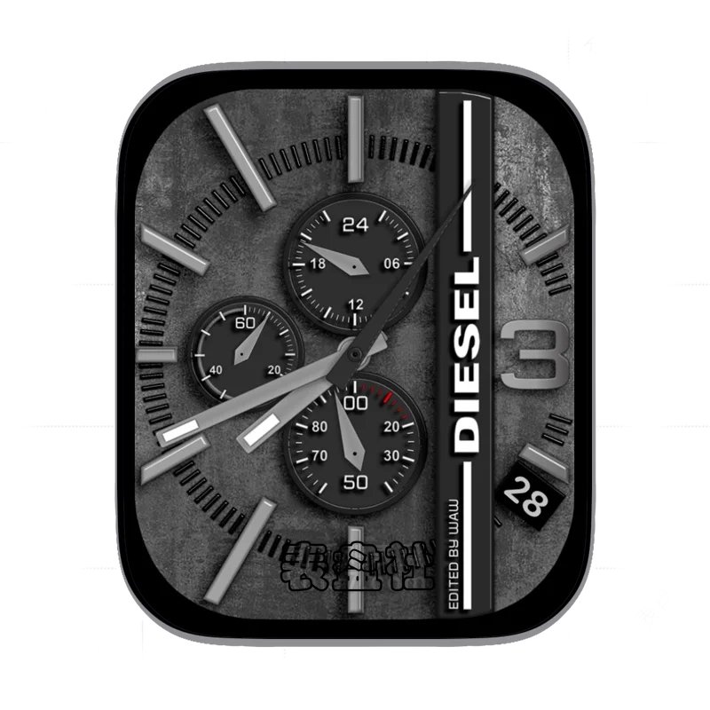 DIESEL迪赛高级灰3D质感Ultra专用表盘