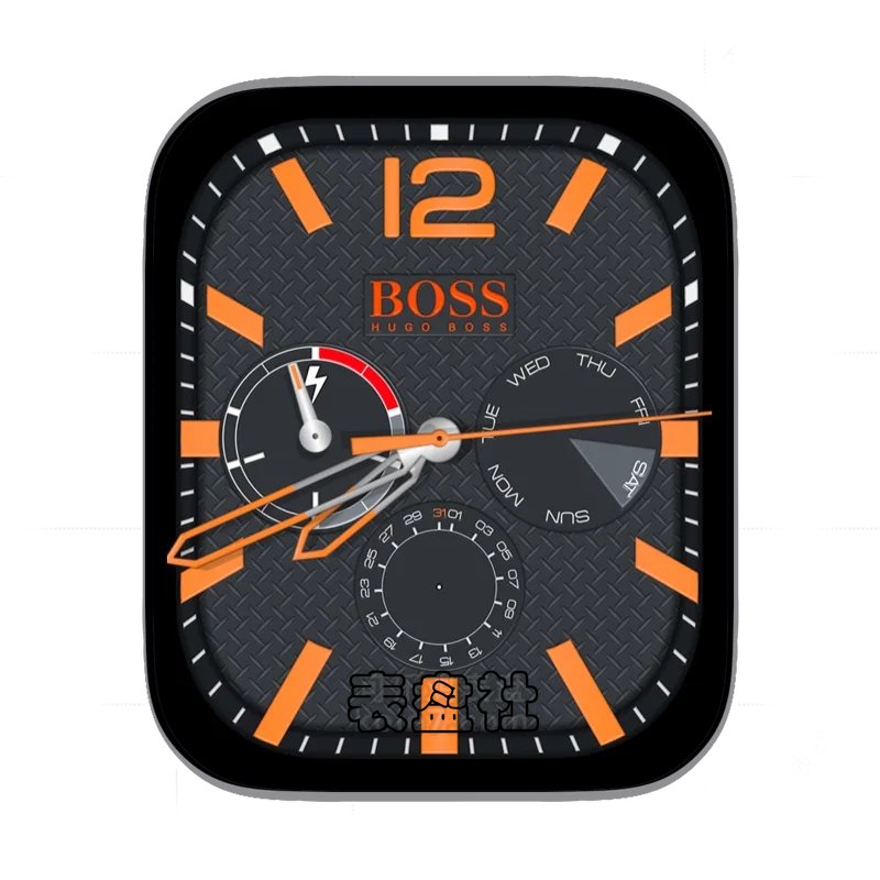 Boss波士灰黑三盘式简约Ultra专用表盘