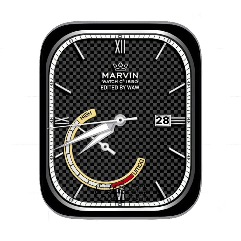 marvin摩纹表灰黑简约Ultra专用表盘