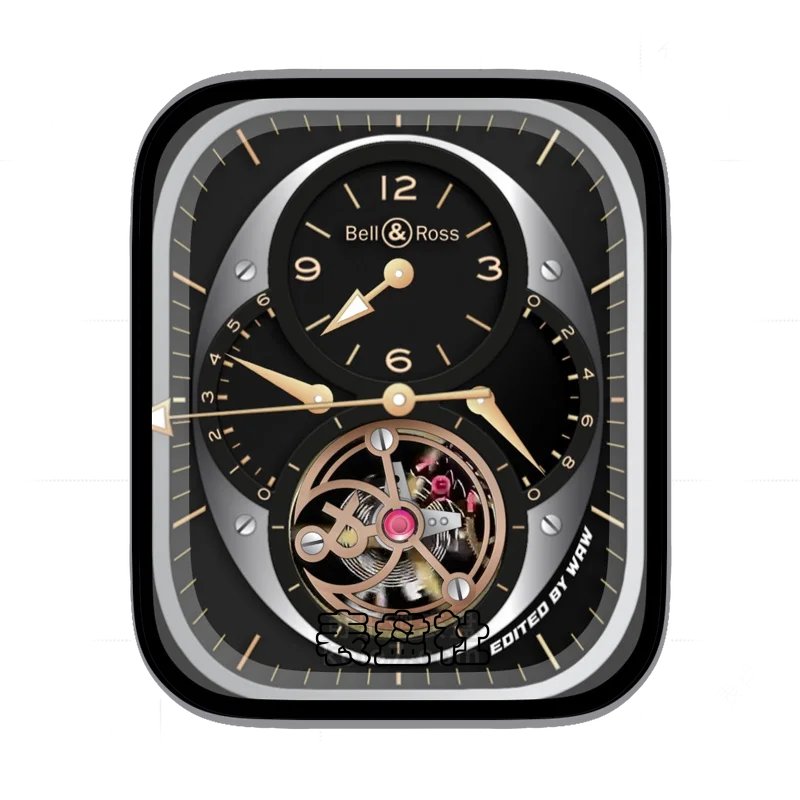 Bell&Ross柏莱士高级灰黑金属质感陀飞轮Ultra专用表盘