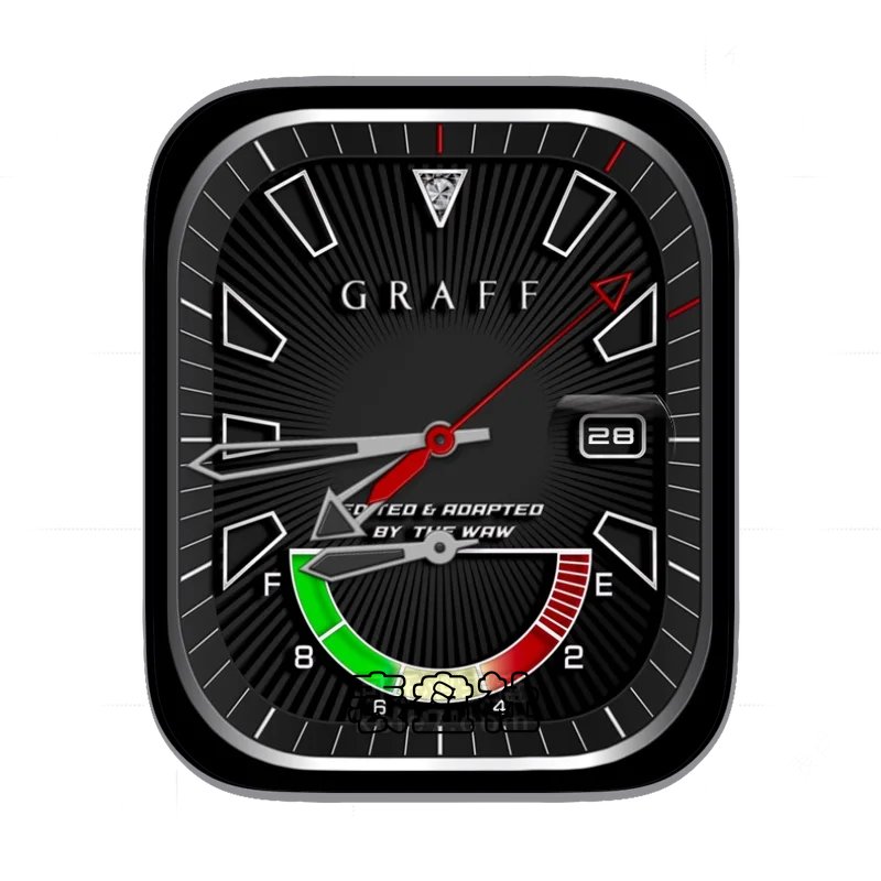 GRAFF格拉夫银色边框简约年历Ultra专用表盘