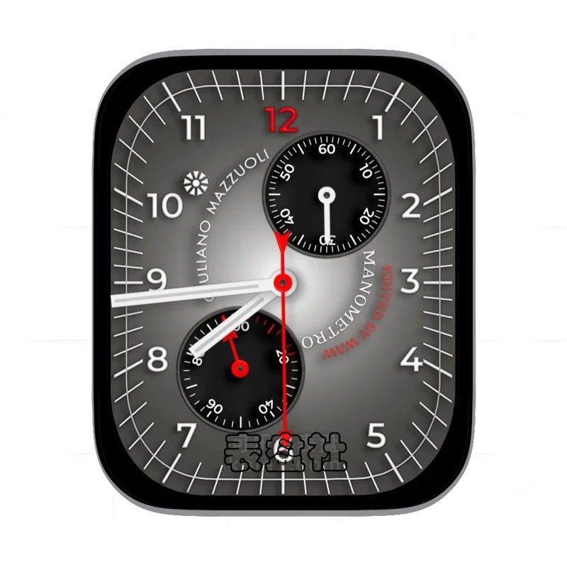 可乐家灰黑双盘式简约数字Ultra专用表盘