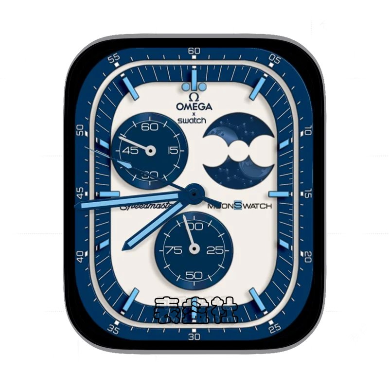 Omega欧米茄蓝灰三盘式简约Ultra专用表盘