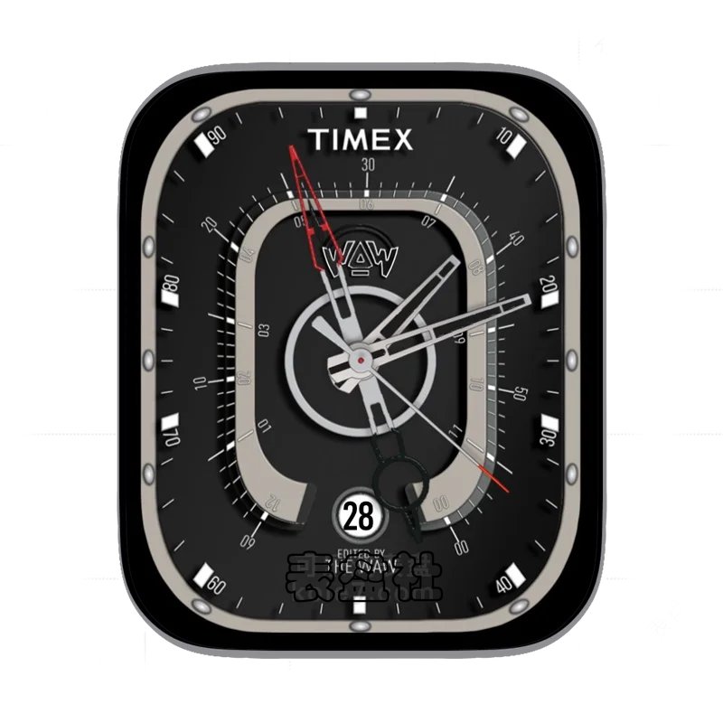 Timex天美时黑底简约Ultra专用表盘