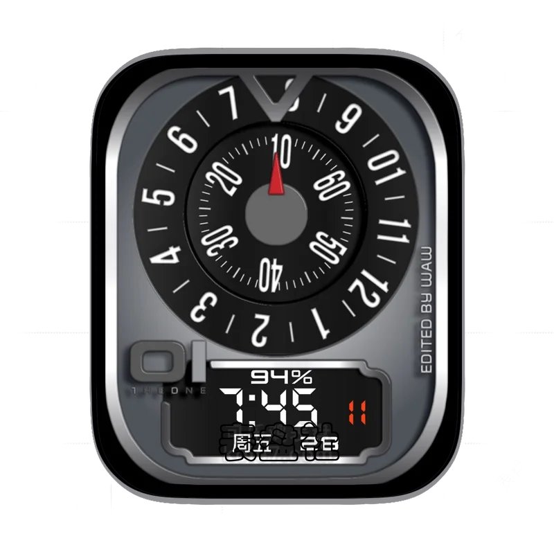 灰黑简约数字Ultra专用表盘