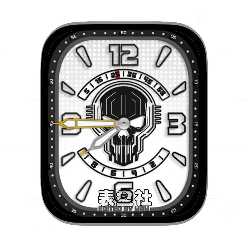 骷髅头白底简约数字Ultra专用表盘