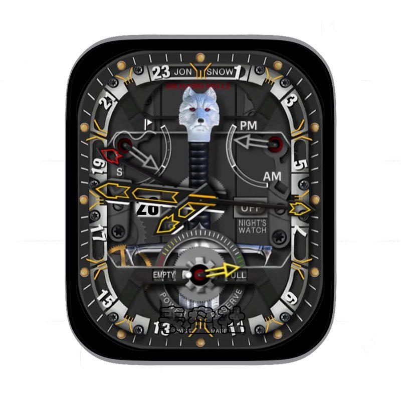 灰黑高级机械齿轮Ultra专用表盘