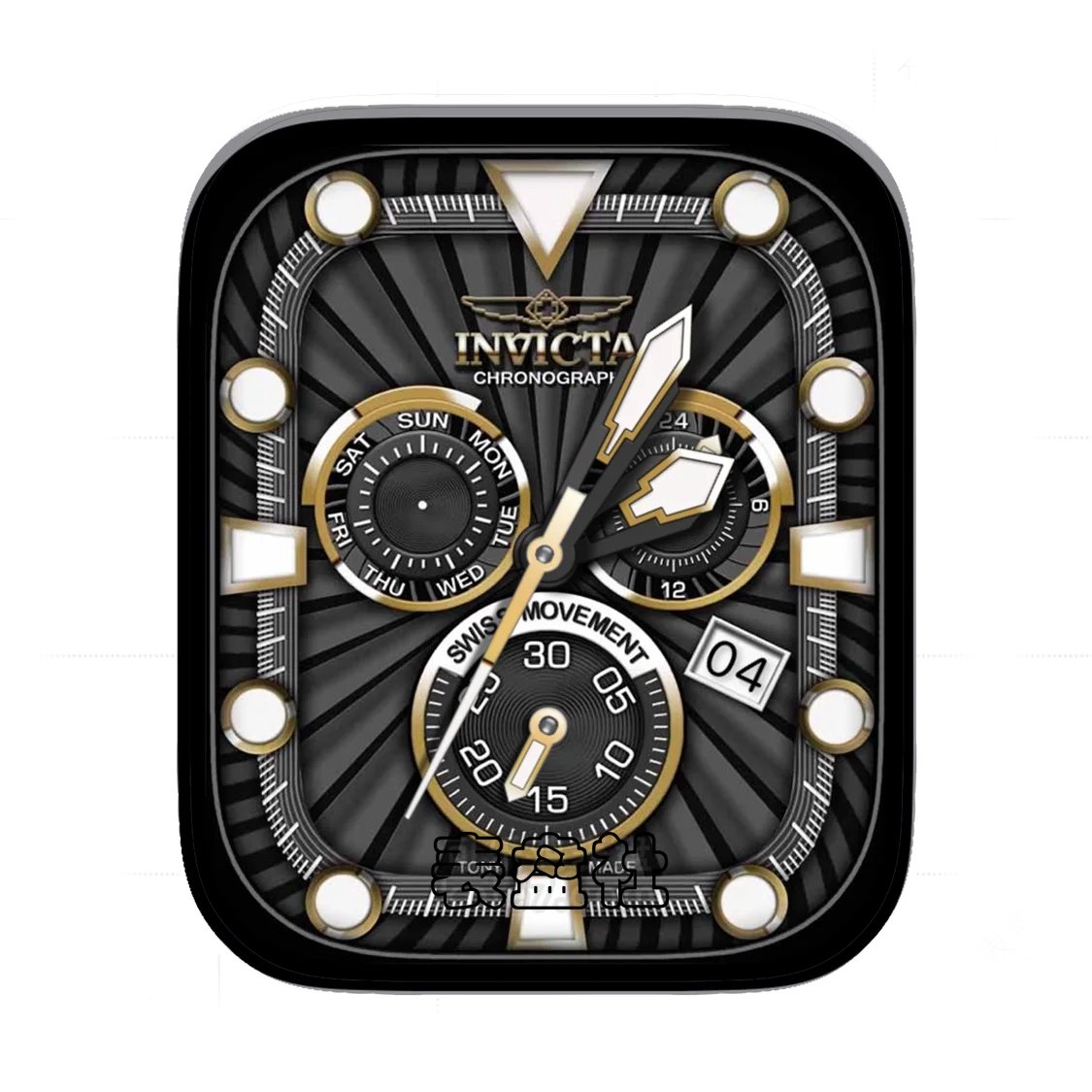 INVICTA因维克塔高级3D质感三盘式年历Ultra专用.表盘