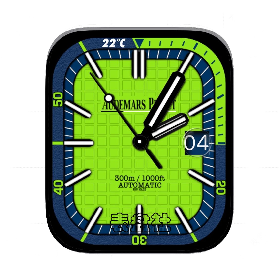 AP爱彼荧光绿简约数字年历Ultra专用.表盘