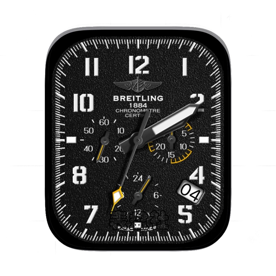 Breitling百年灵磨砂黑三盘式简约数字Ultra专用.表盘
