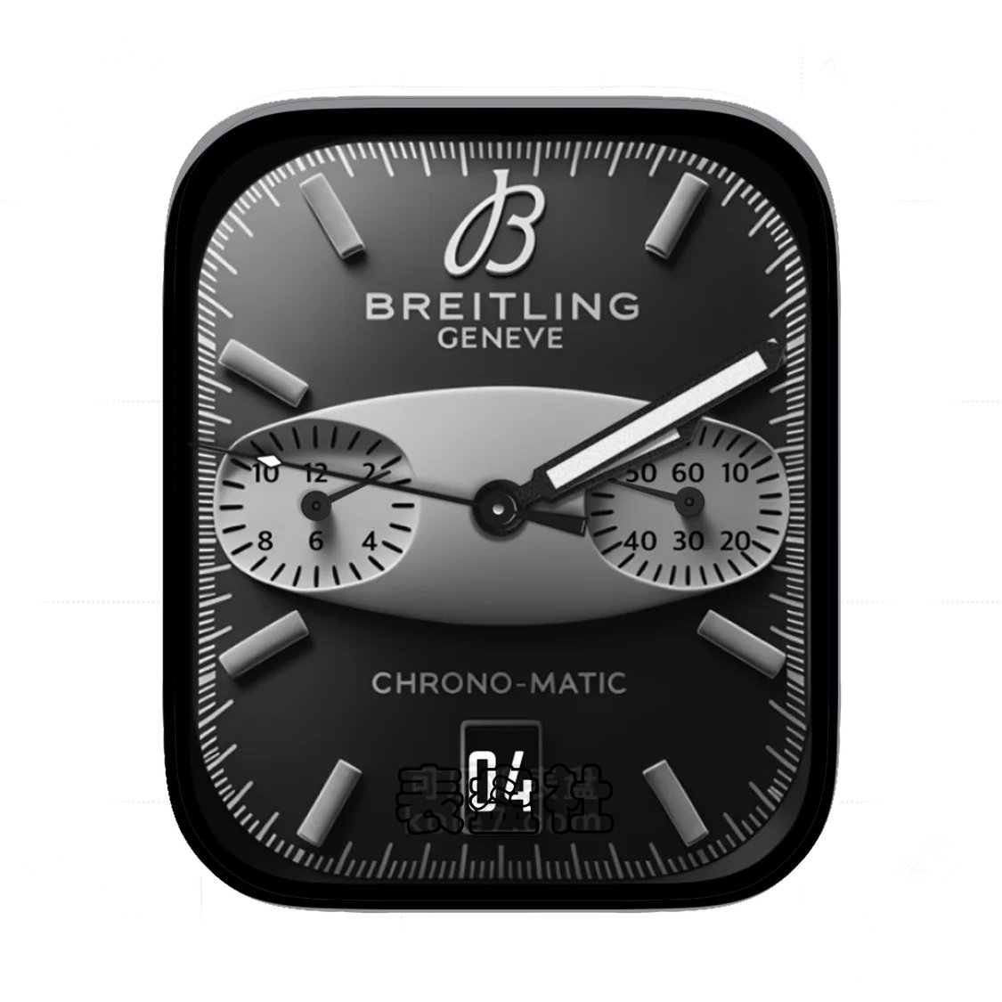 Breitling百年灵灰黑双盘式简约数字年历Ultra专用.表盘