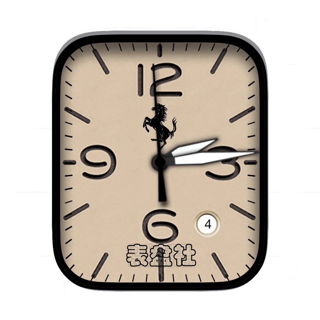 Ferrari法拉利logo灰底简约数字表盘