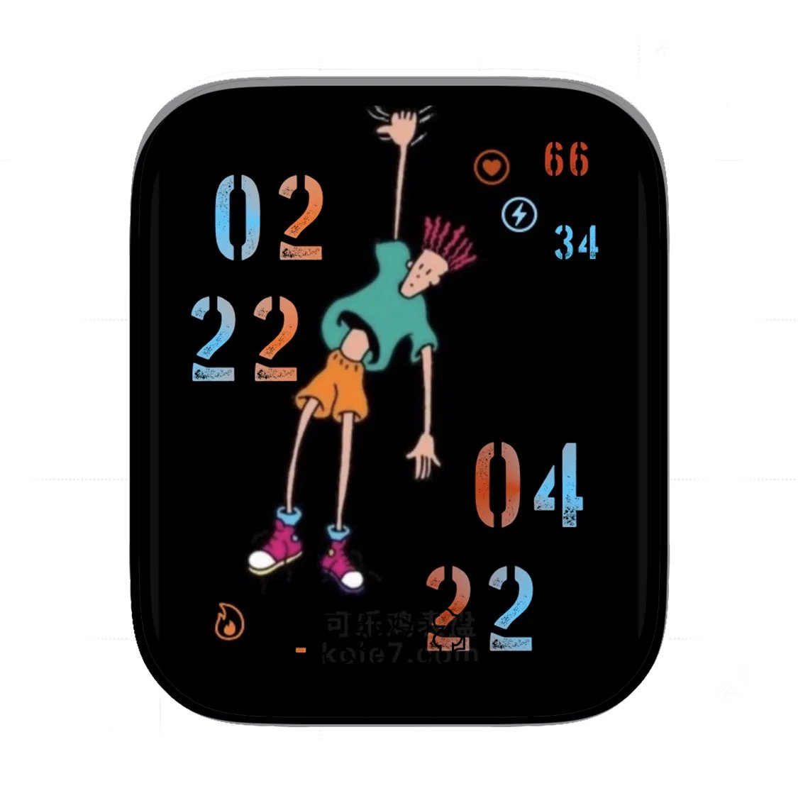 个性彩色数字时间表盘