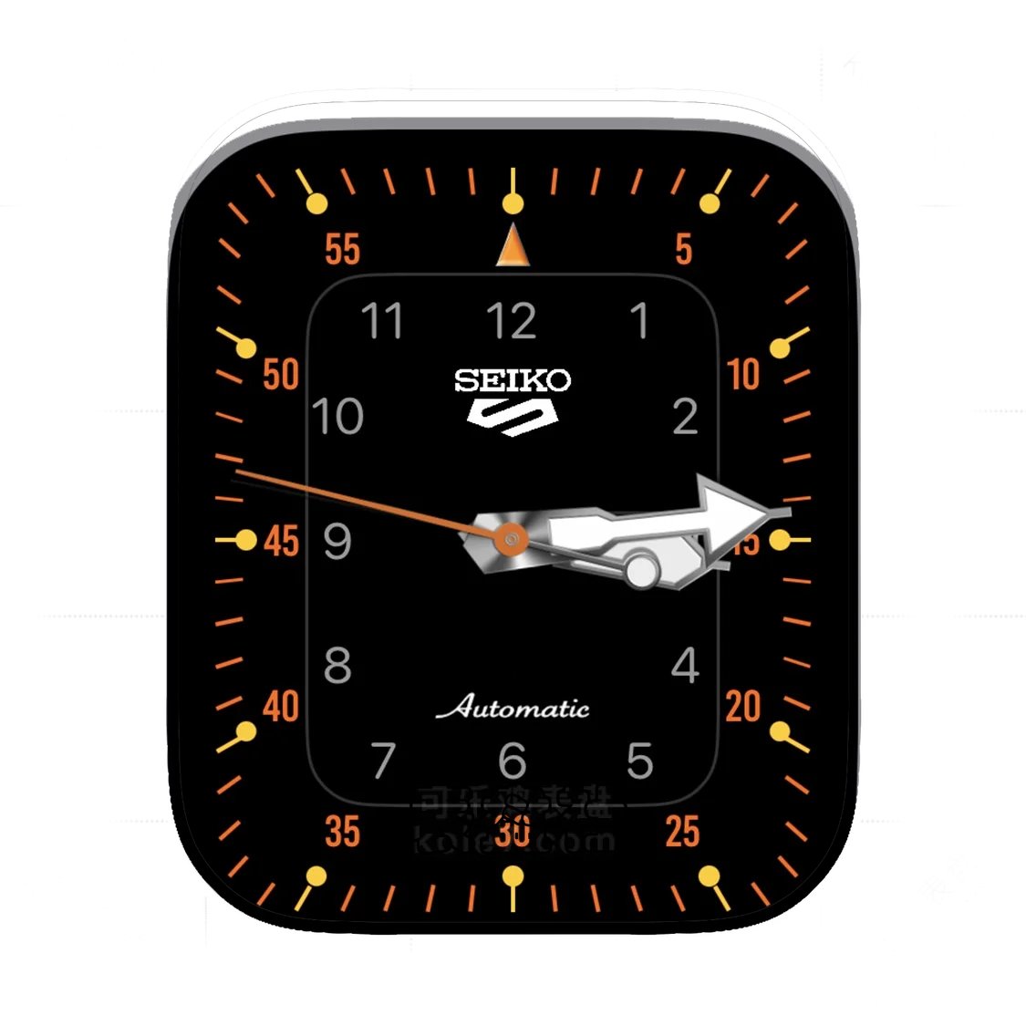 seiko 精工黑底简约年历表盘