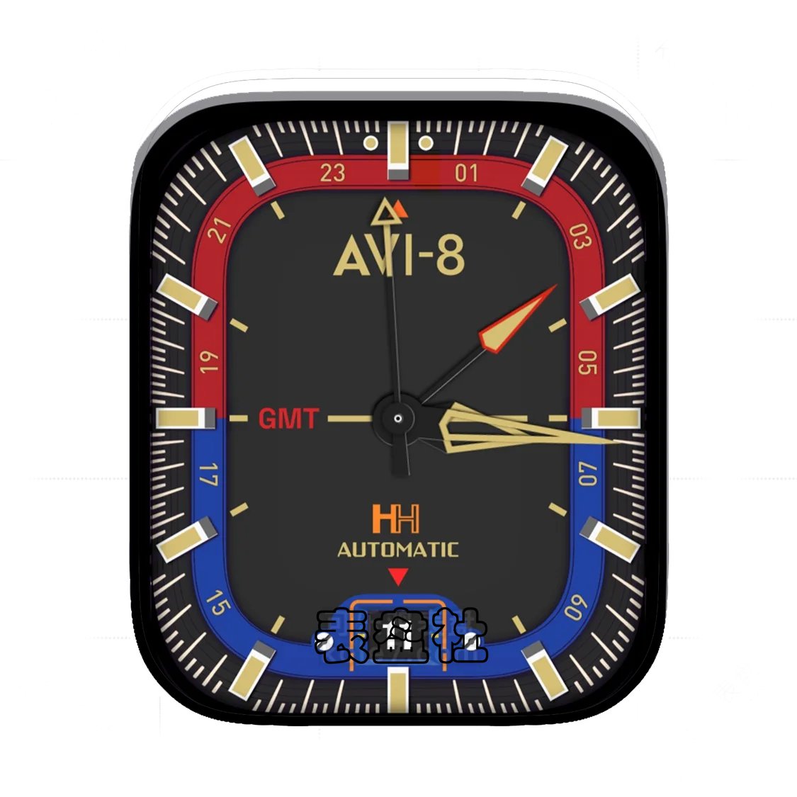 AVI-8酷黑简约年历Ultra专用表盘