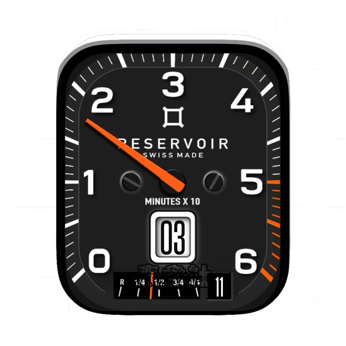 RESERVOIR锐速酷黑简约年历Ultra专用表盘