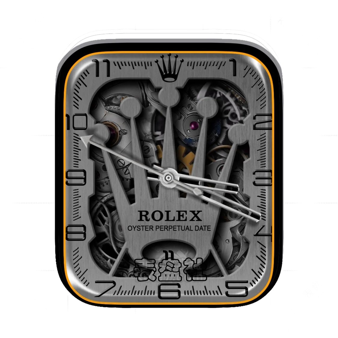 Rolex劳力士灰底机械齿轮表盘