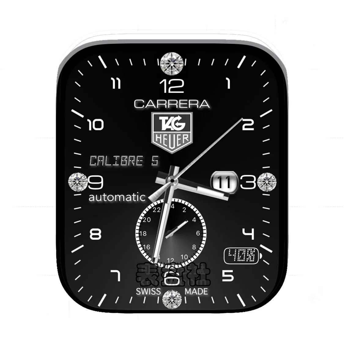 TAG-HEUER泰格豪雅酷黑年历表盘