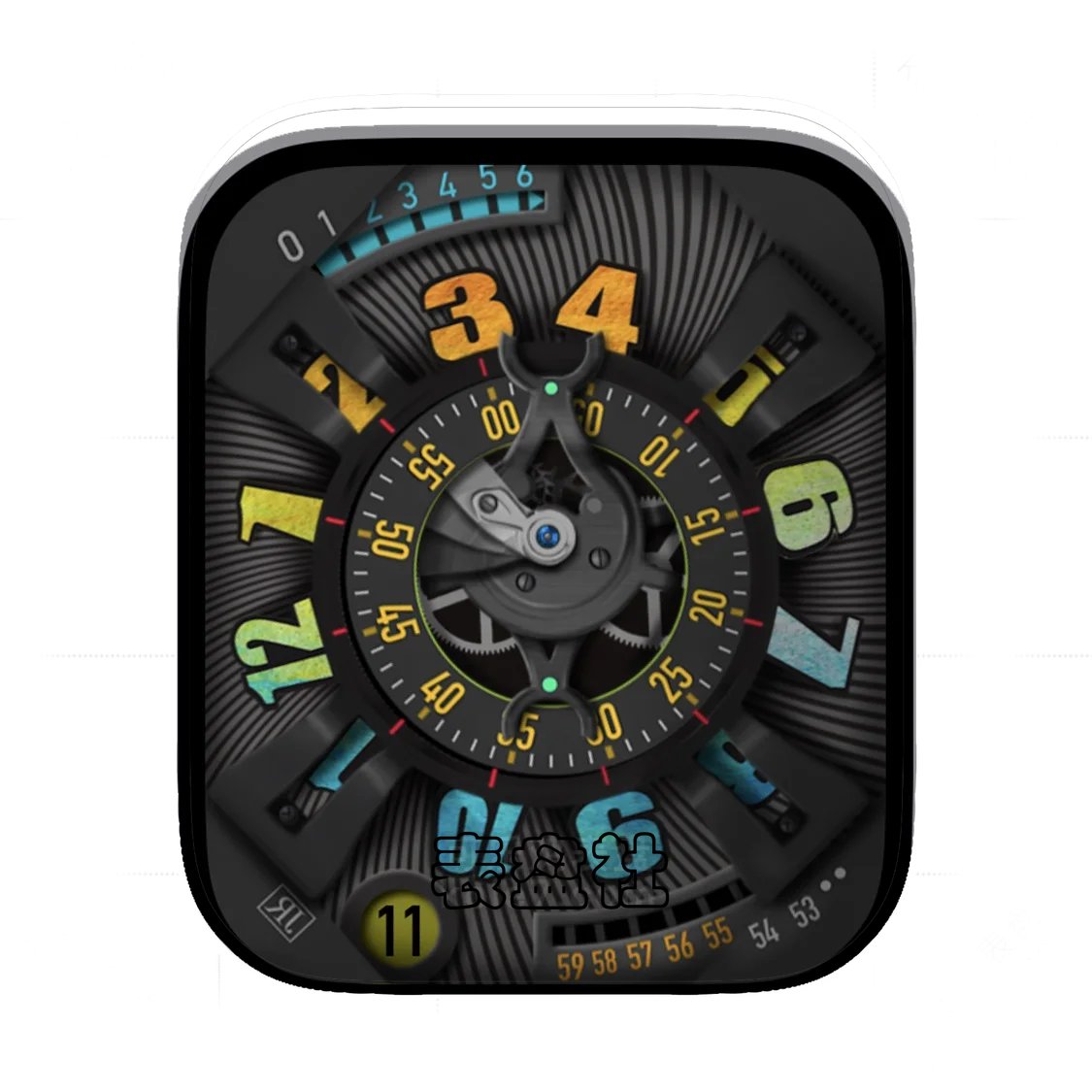 RJ酷黑简约数字表盘