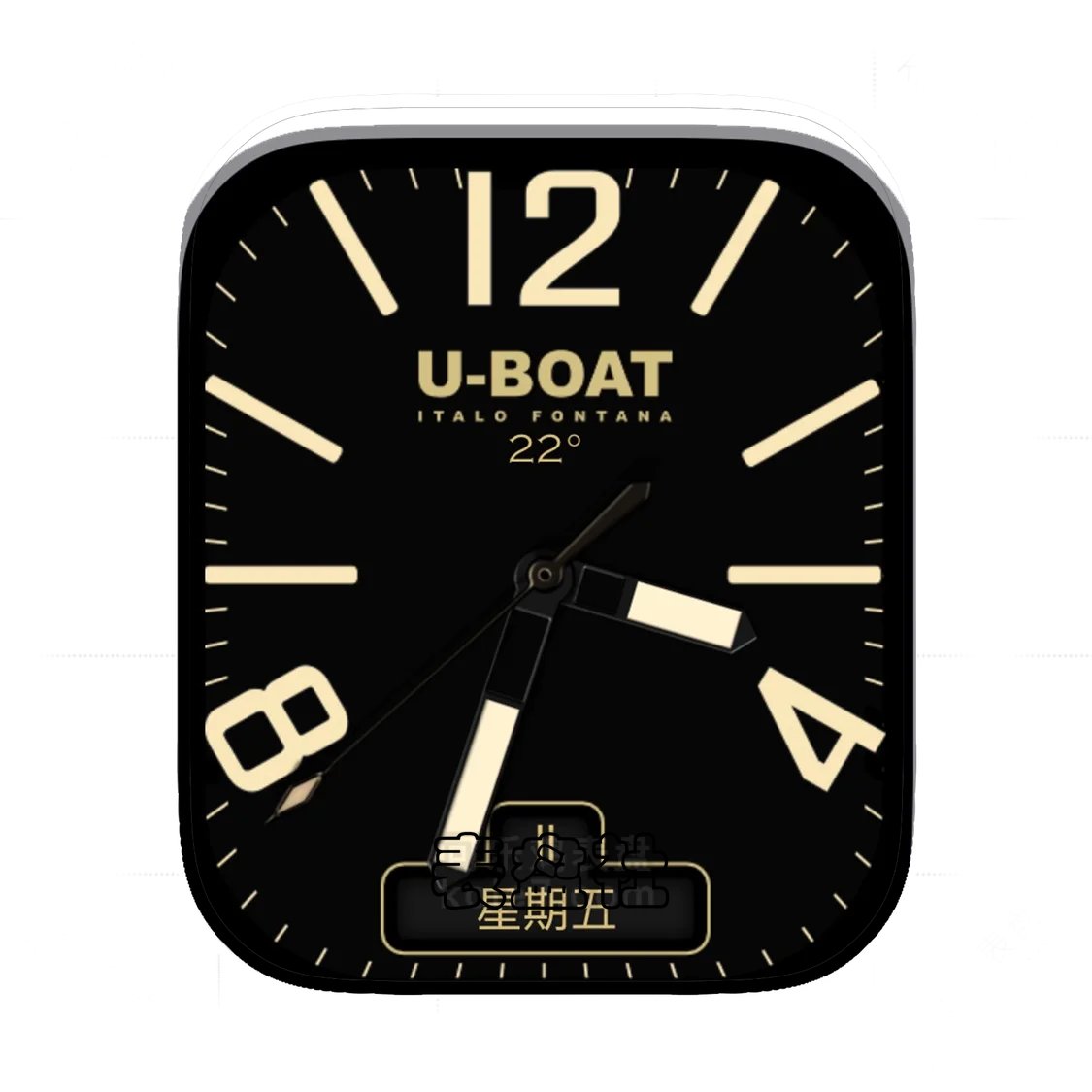 U-BOAT酷黑简约数字Ultra专用表盘
