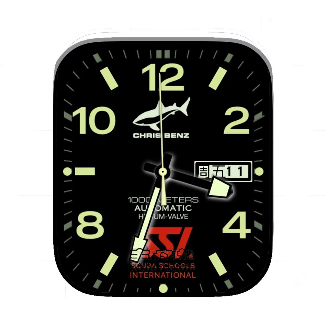 酷黑绿色数字Ultra专用表盘