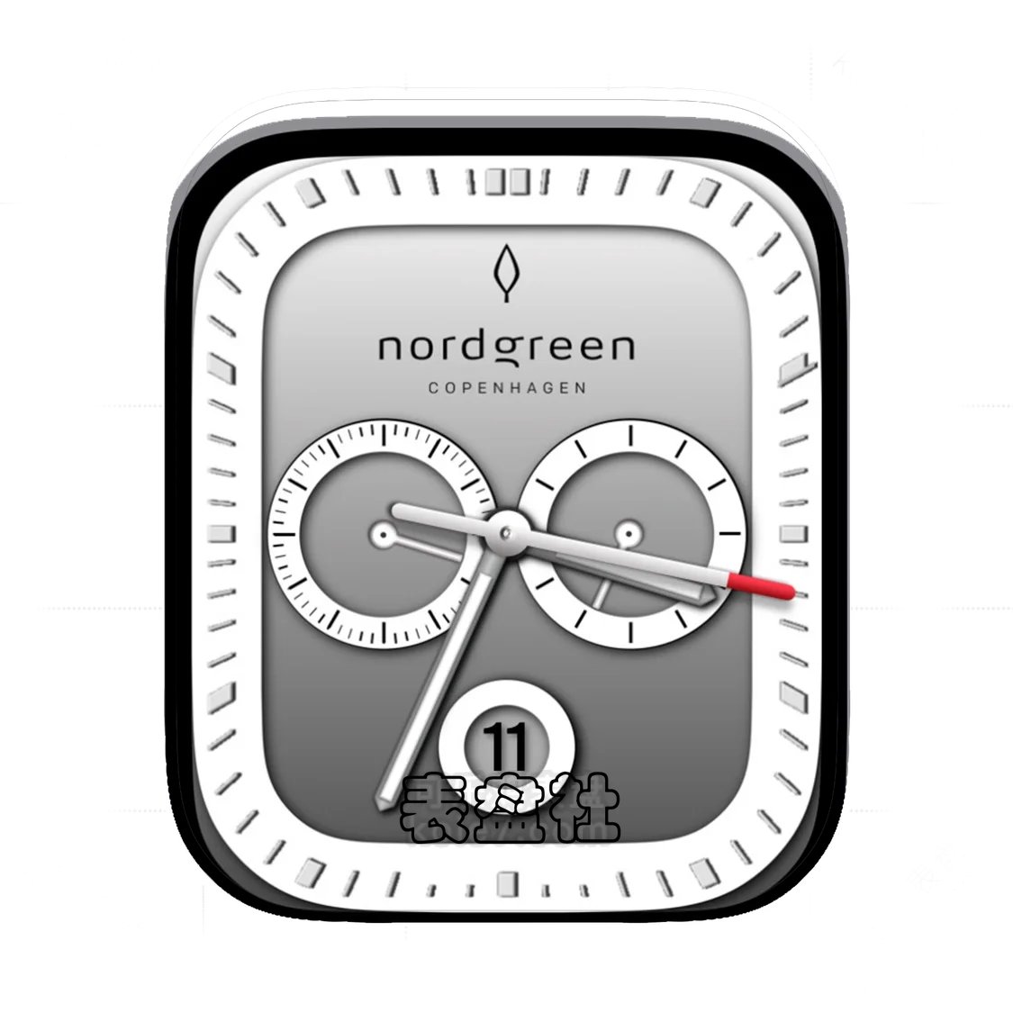 nordgreen灰底双盘式年历Ultra专用表盘