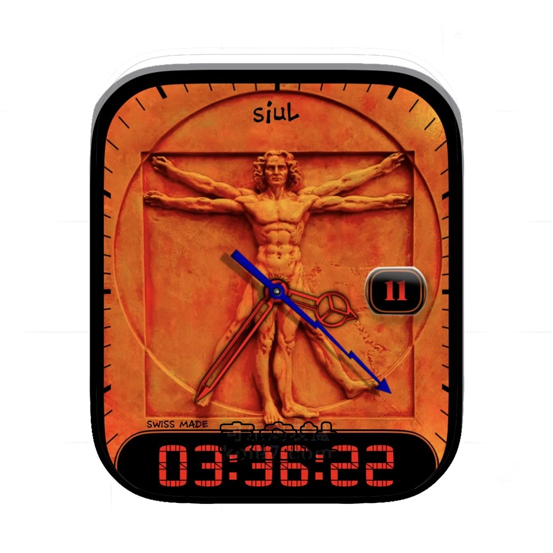 达芬奇维特鲁威人简约表盘