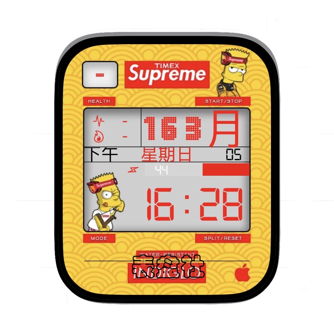 Timex天美时辛普森红色字体表盘