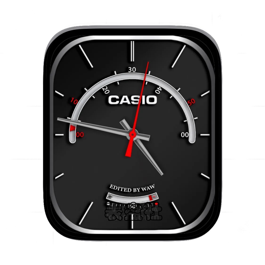 Casio卡西欧酷黑简约Ultra专用表盘.clock&clock2 编号519201