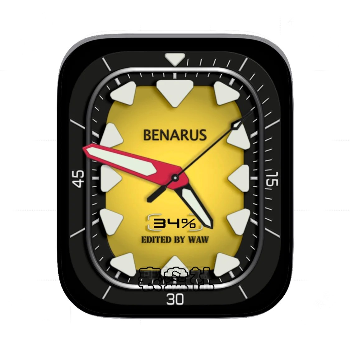 BEHRENS贝伦斯黄底简约Ultra专用表盘