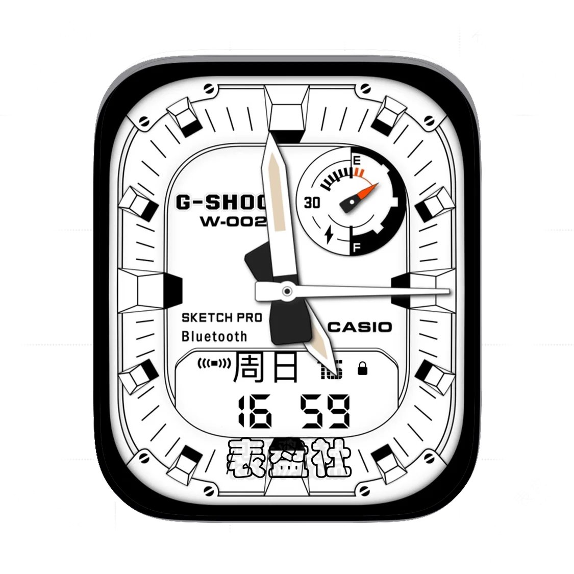 Casio卡西欧简约白Ultra专用表盘