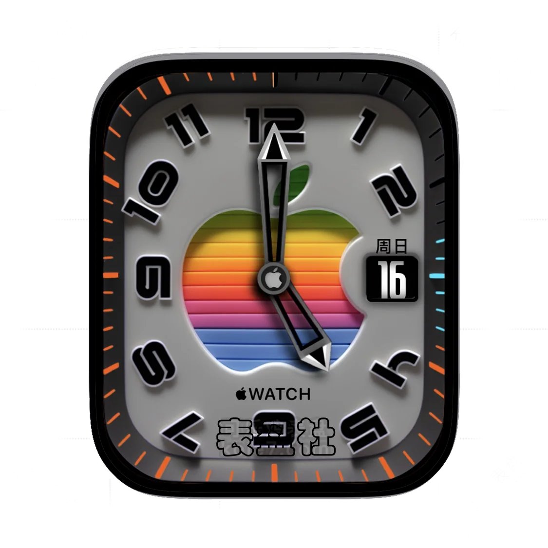 Apple苹果logo简约灰数字Ultra专用表盘