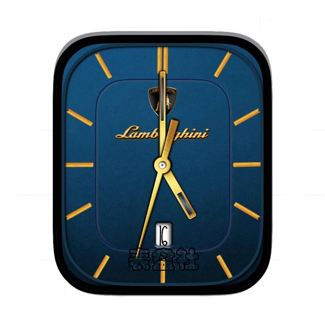 Lamborghini兰博基尼蓝底简约数字Ultra专用表盘