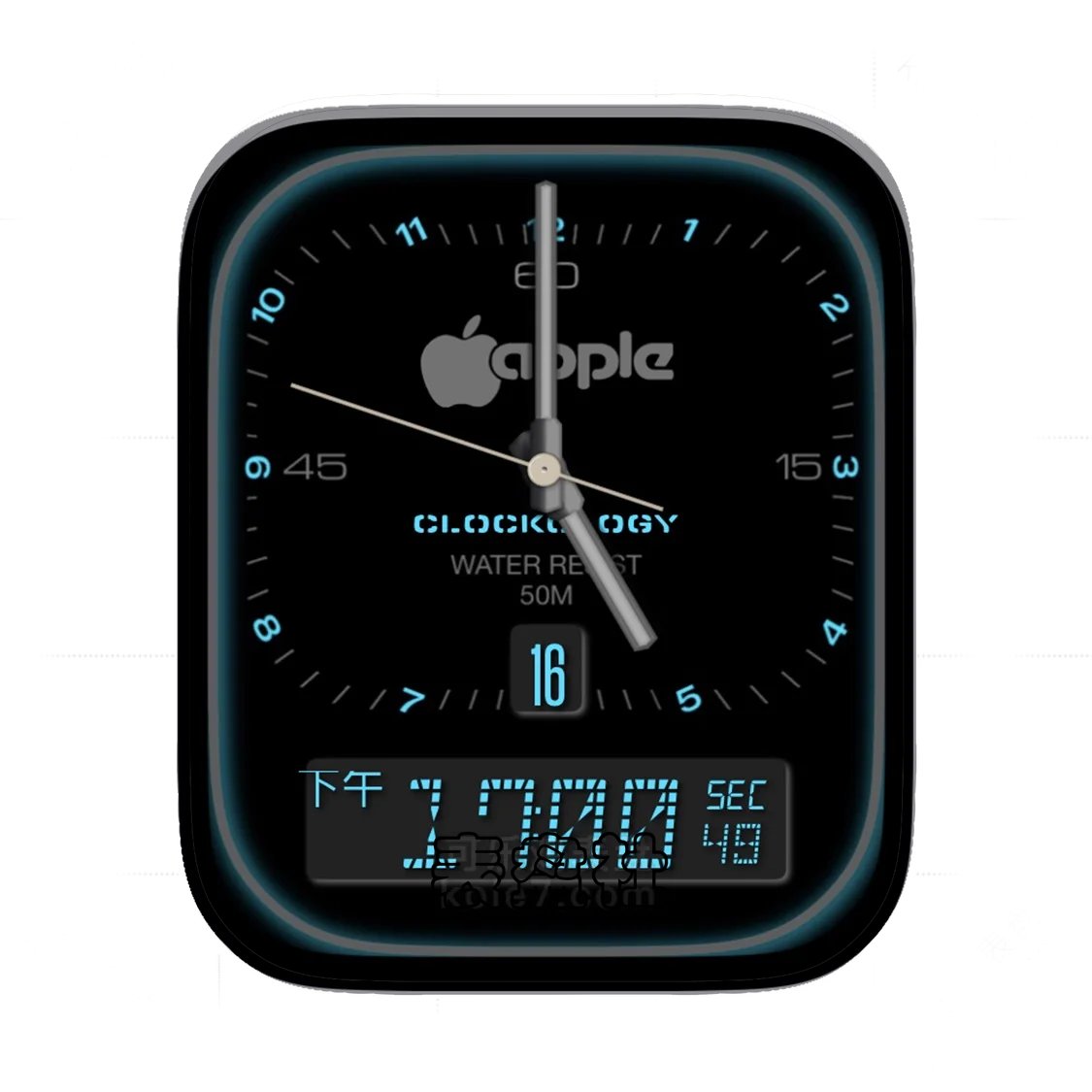 Apple苹果酷黑简约logoUltra专用表盘