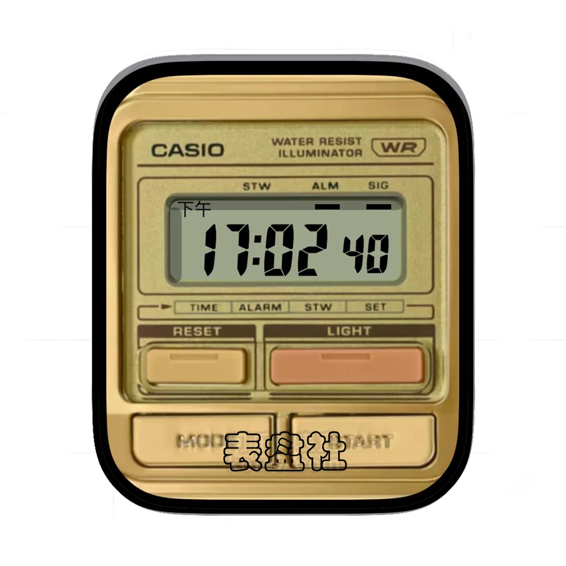 Casio卡西欧金色底金属质感表盘