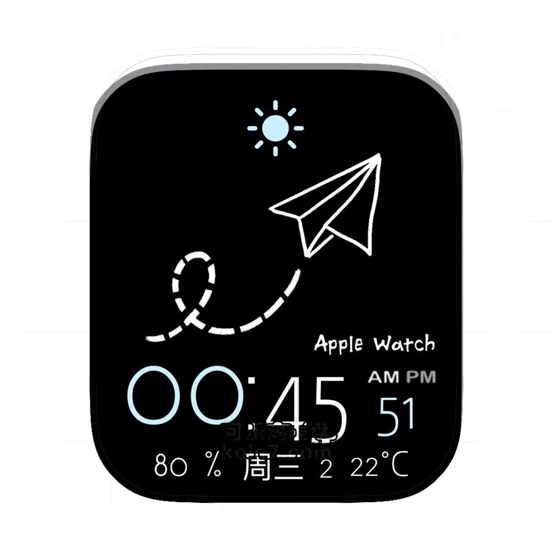 Apple Watch苹果简约数字表盘