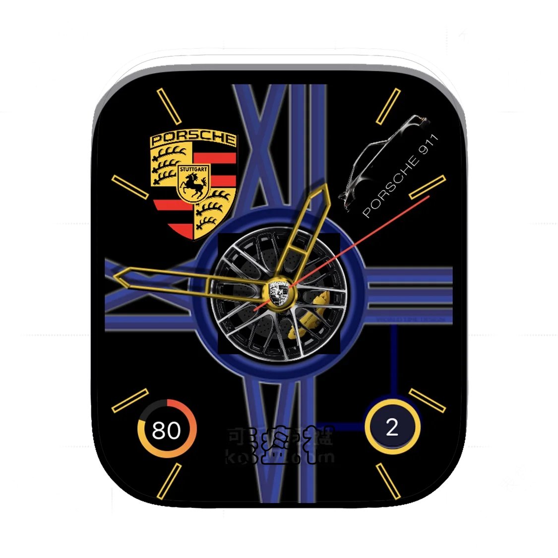 Porsche保时捷911轮毂简约表盘