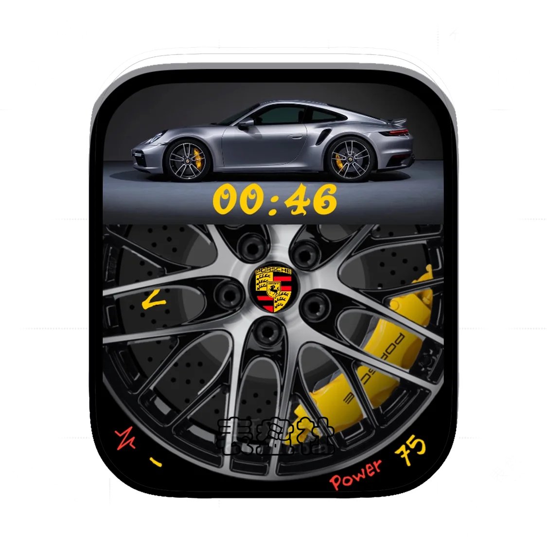 Porsche保时捷911轮毂简约数字表盘