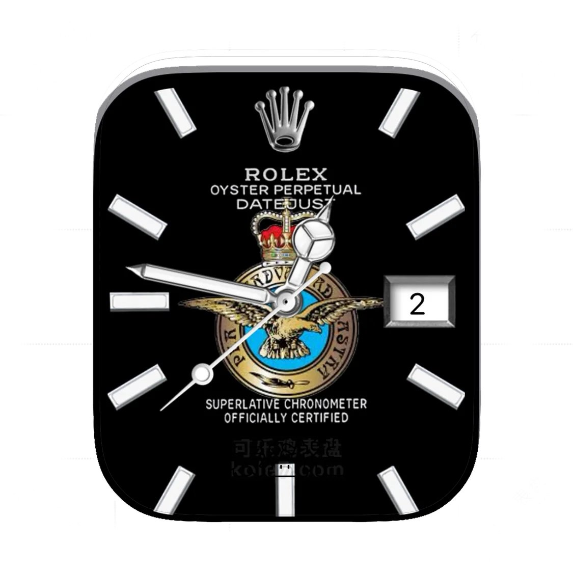Rolex劳力士皇冠酷黑年历表盘