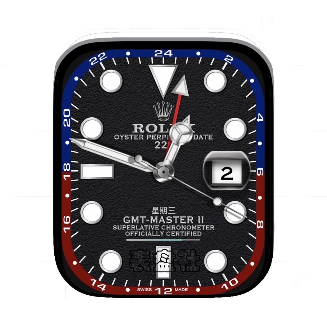 Rolex劳力士酷黑磨砂质感简约年历Ultra专用表盘