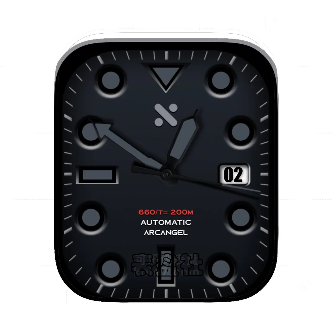 Seiko精工酷黑简约年历Ultra专用表盘